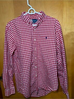Ralph Lauren Red & White Gingham Button-Down Shirt